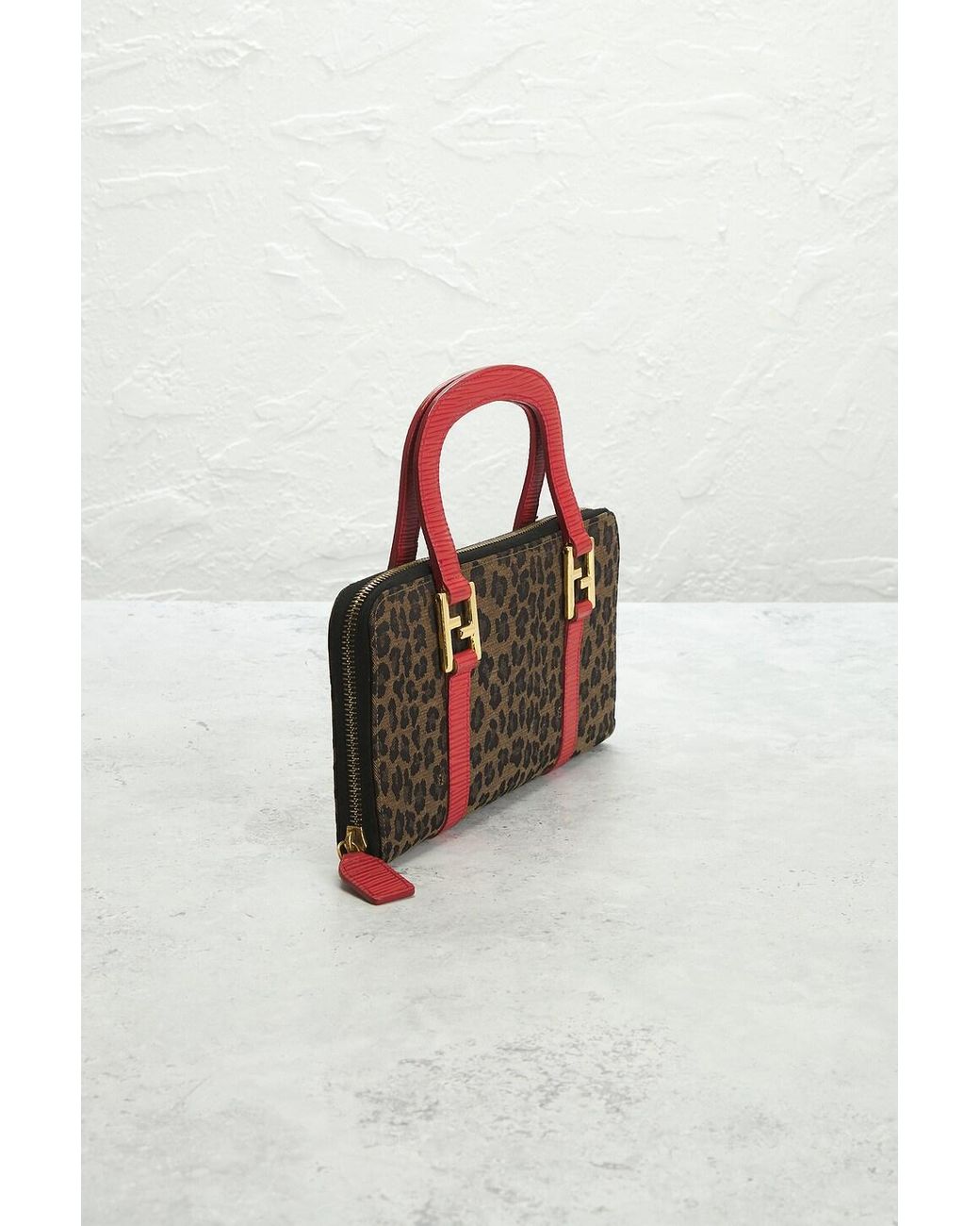 Fendi Red Cheetah Handbag