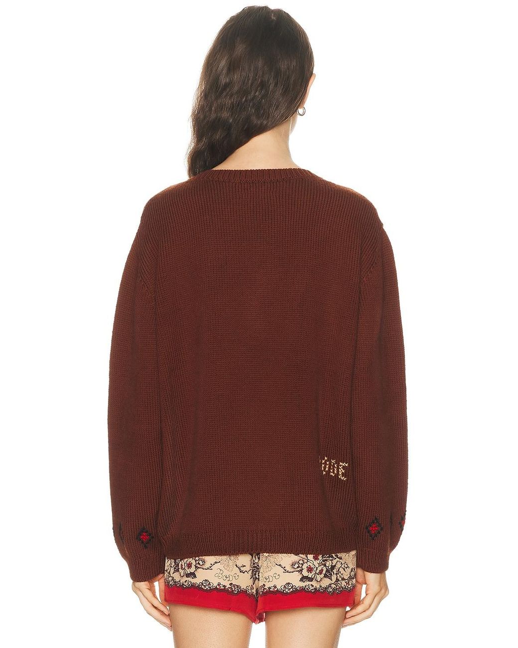 Bode Brown Scottie Sweater