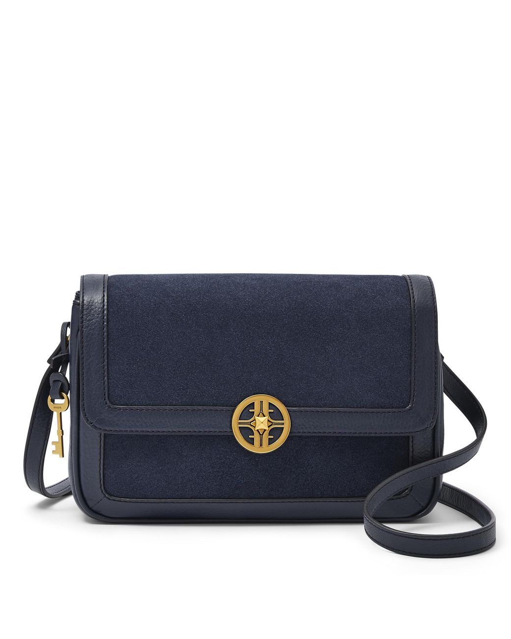 Fossil Jasmine Medium Flap Crossbody in Blue Lyst