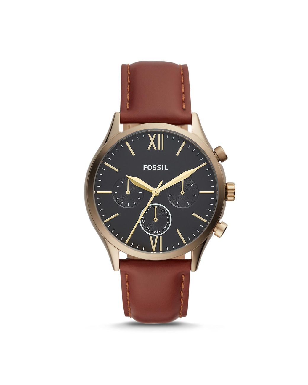 Fossil Leather Quartz Watch Bq2404 in 