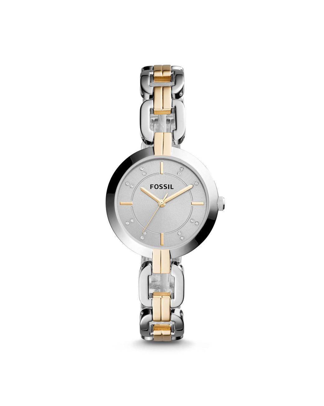 Fossil Kerrigan Three-hand Two-tone Stainless Steel Watch Jewelry - Lyst Kerrigan Three Hand Two Tone Stainless Steel Watch
