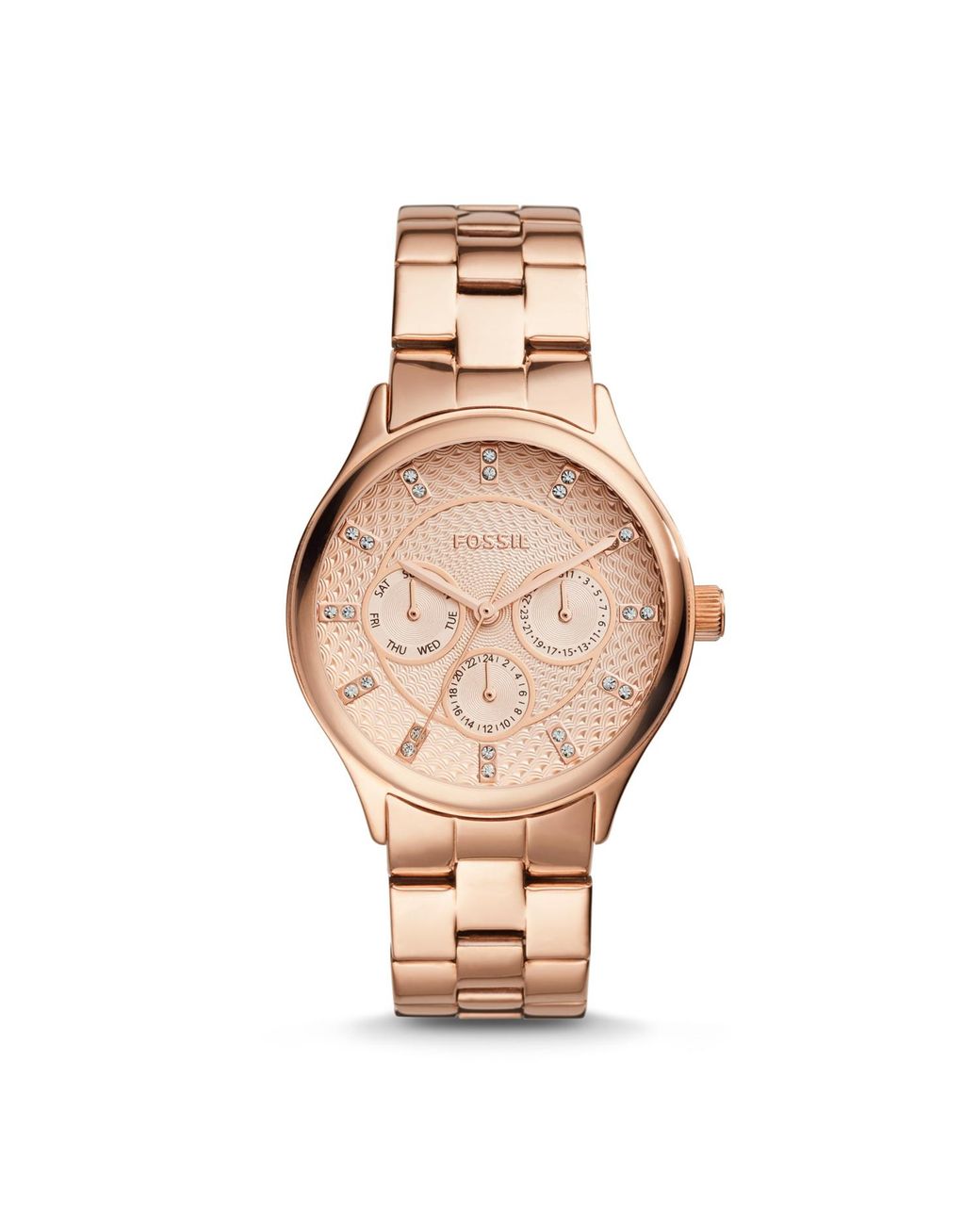 rose gold fossil