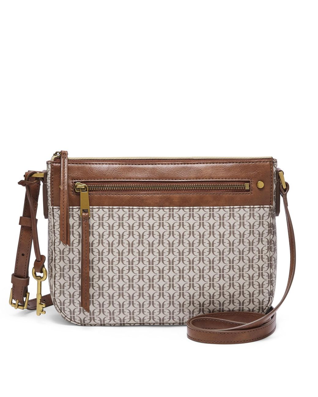 Fossil Farrah Crossbody in Brown - Lyst