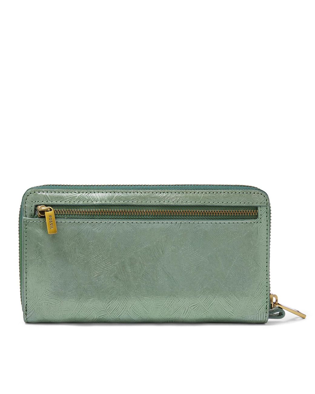 Fossil Liza Leather Wallet Zip Around Clutch With Wristlet Strap in Sage  Metallic (Green) - Save 33% | Lyst