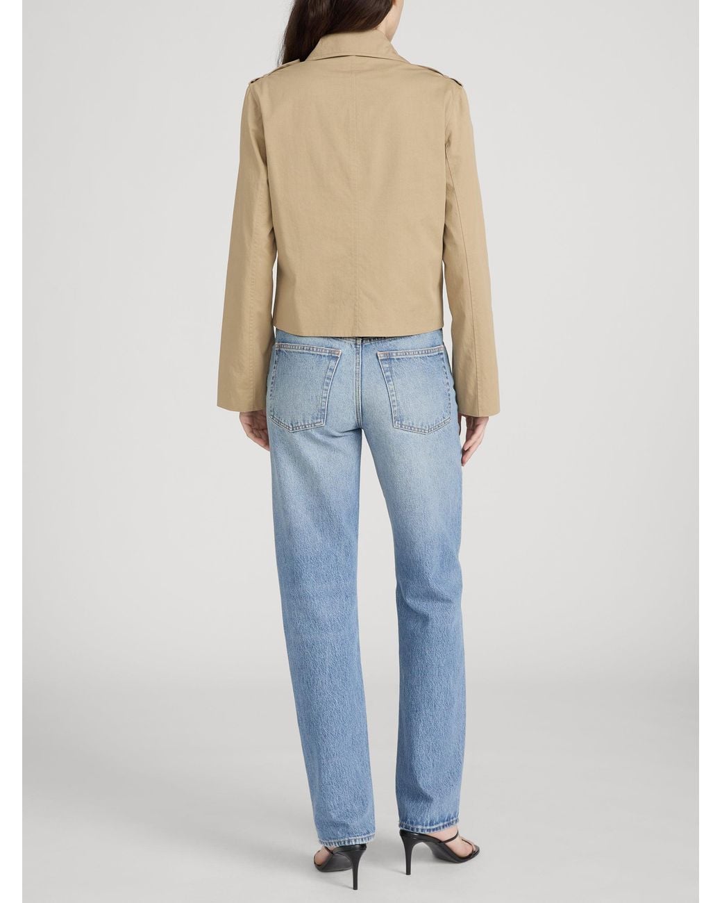 FRAME Green The Short Trench Jacket
