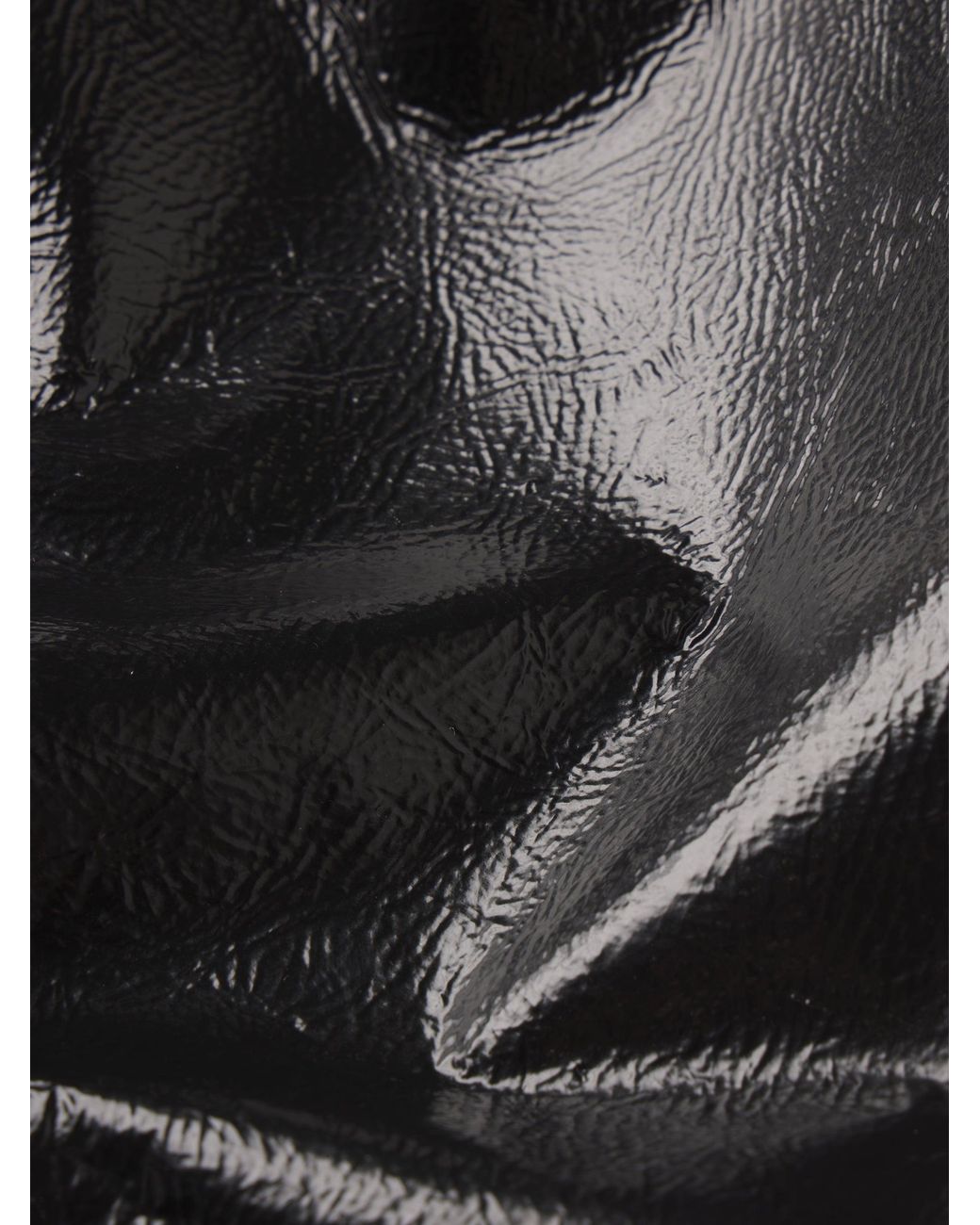 FRAME Black The Patent Leather Mac Coat