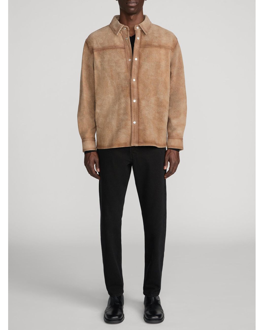 FRAME Natural Suede Shirt Jacket for men