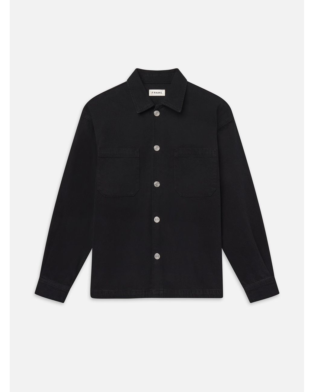 FRAME Black Denim Shirt Jacket for men