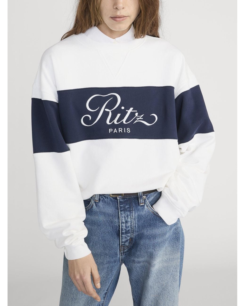 FRAME Blue Ritz Sport Sweatshirt