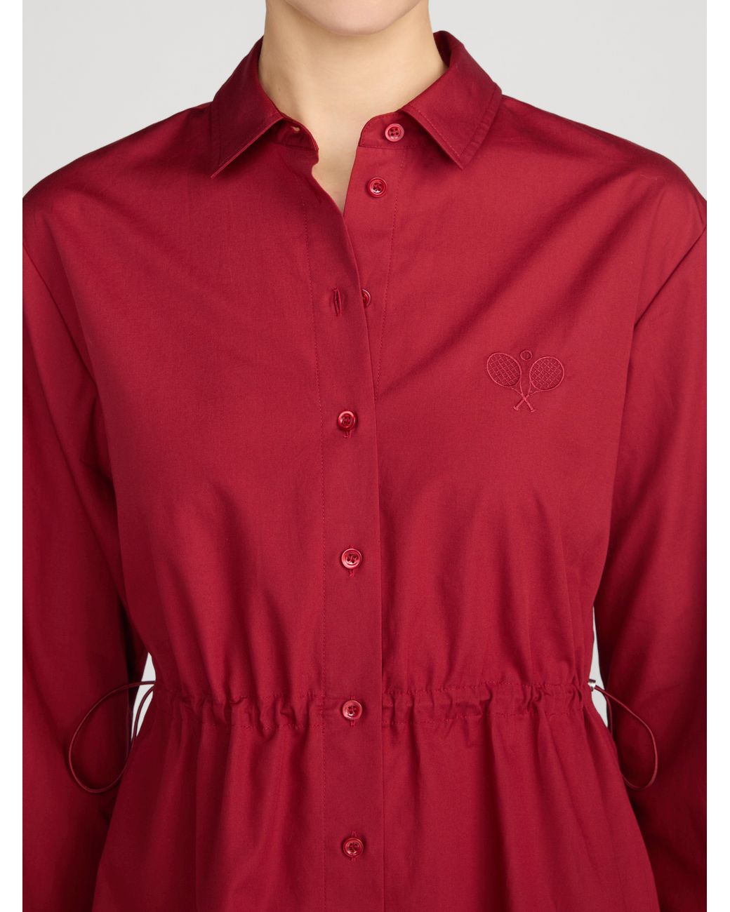FRAME Red The Tennis Shirt Dress