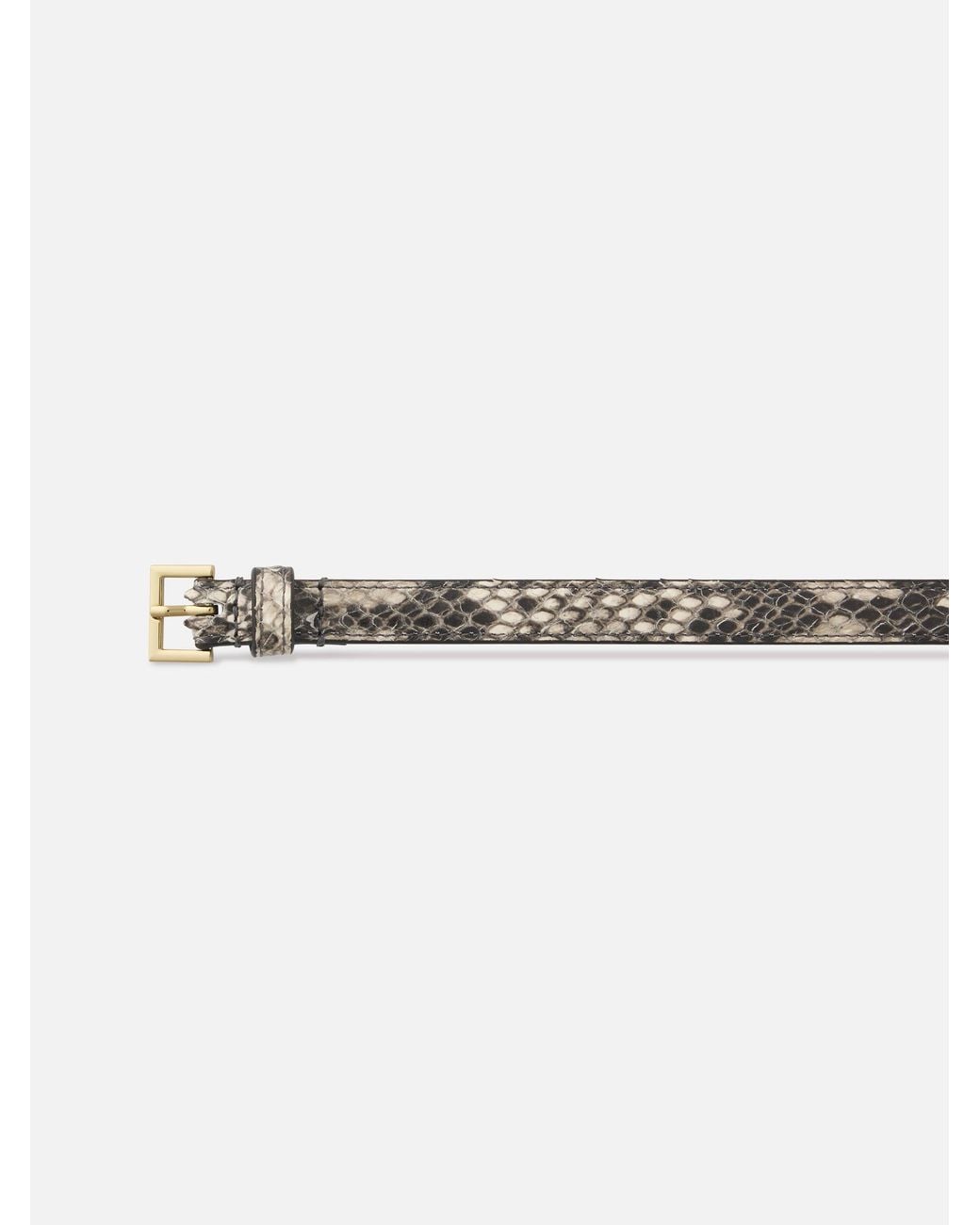 FRAME White The Petite Square Buckle Belt