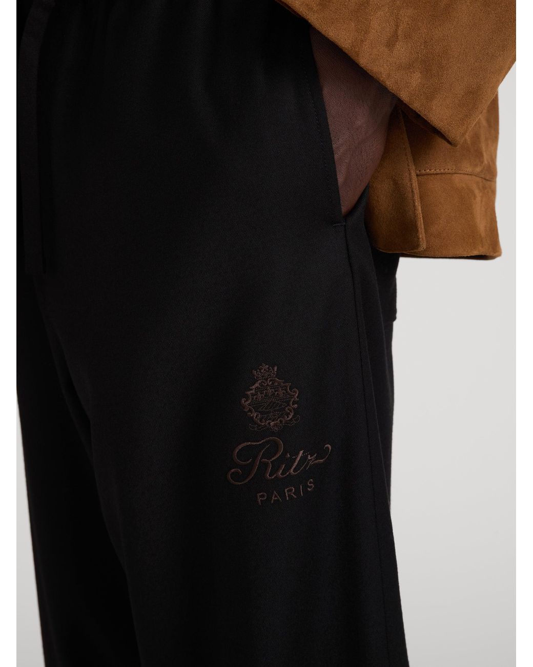 FRAME Black The Ritz Pyjama Pants for men