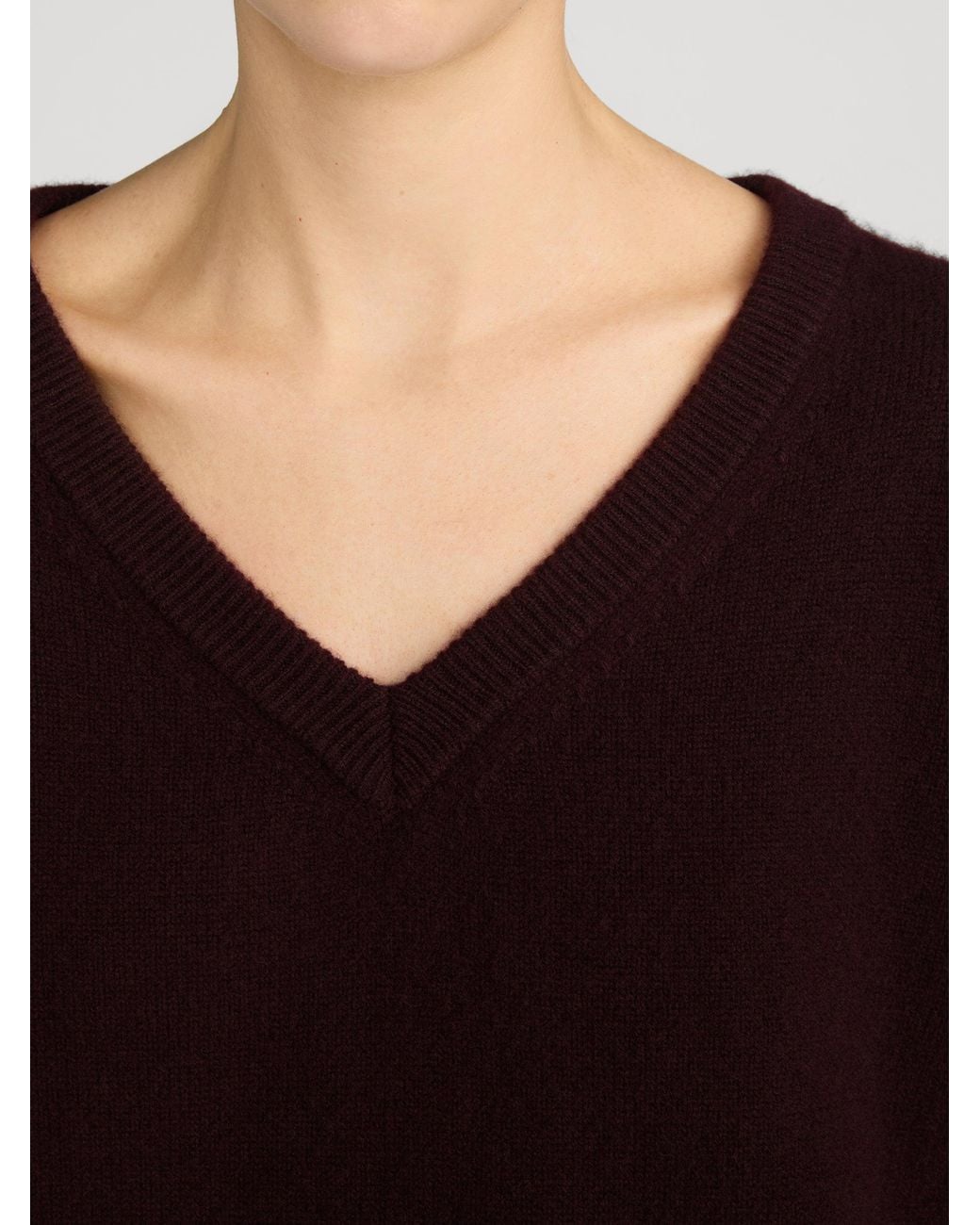 FRAME Red The Cashmere Relaxed V Sweater