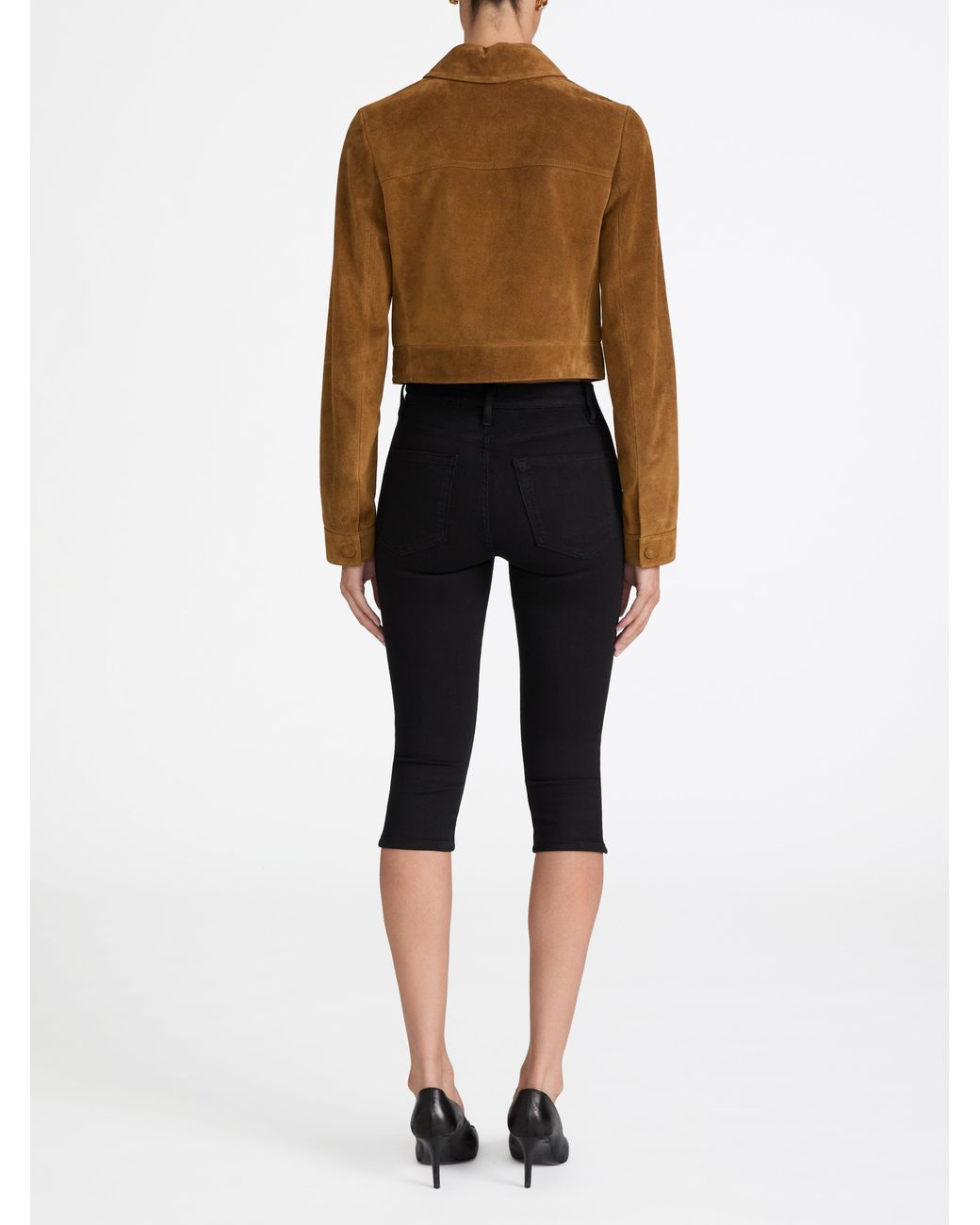 FRAME Black The Skinny Capri