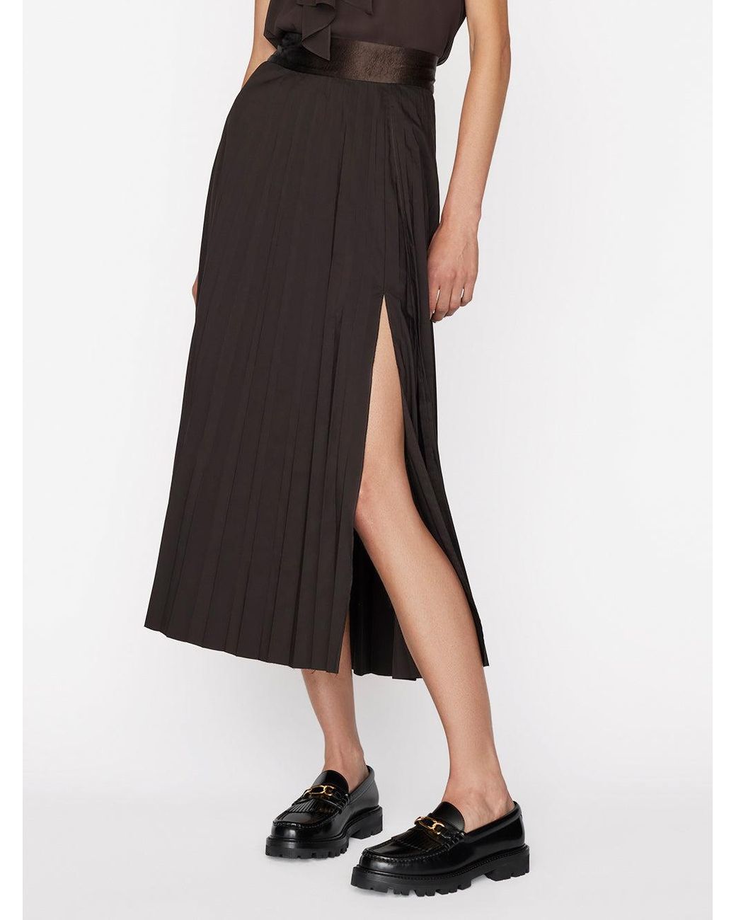FRAME Pleated Wrap Skirt | Lyst