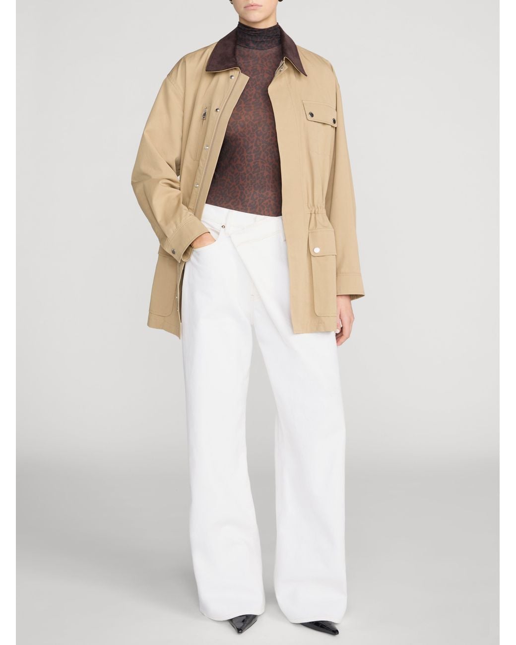FRAME Natural Twill Safari Jacket
