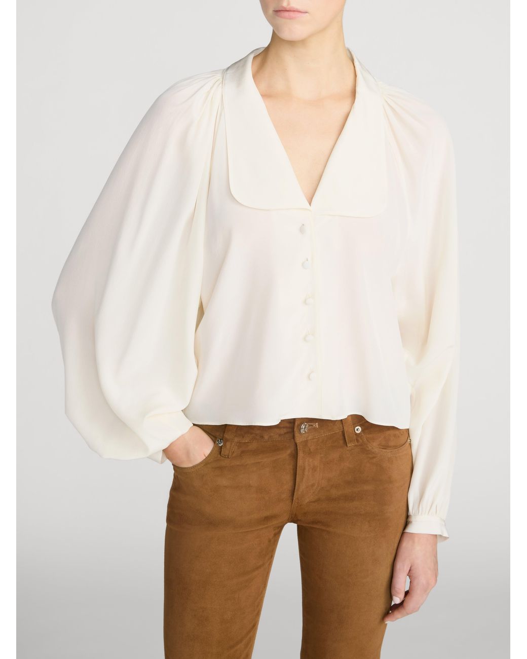FRAME White The Silk Gala Shirt