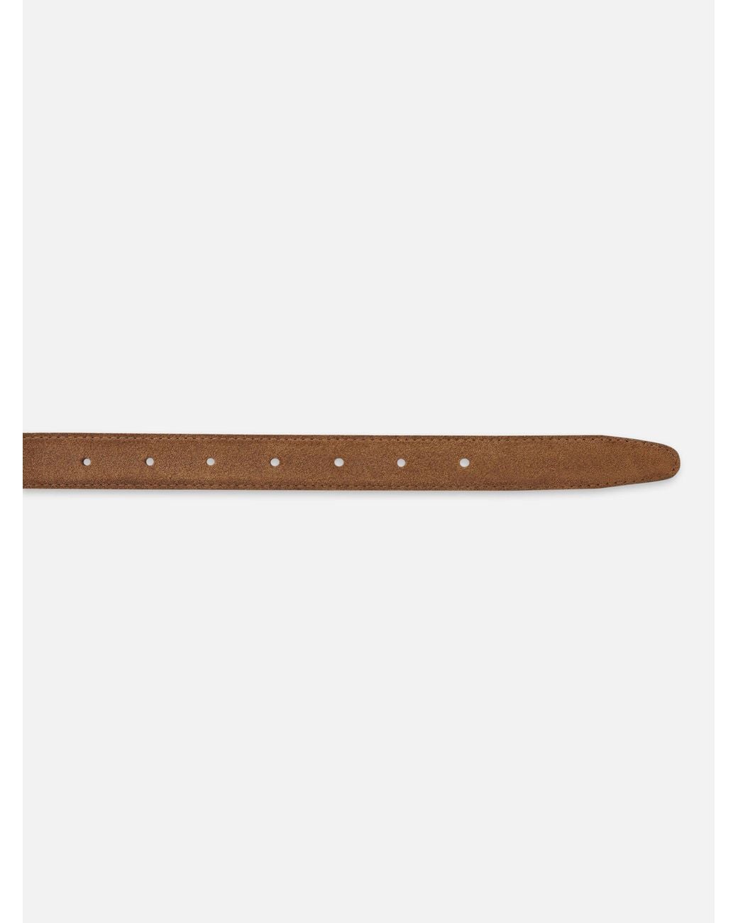FRAME White Suede Square Buckle Belt