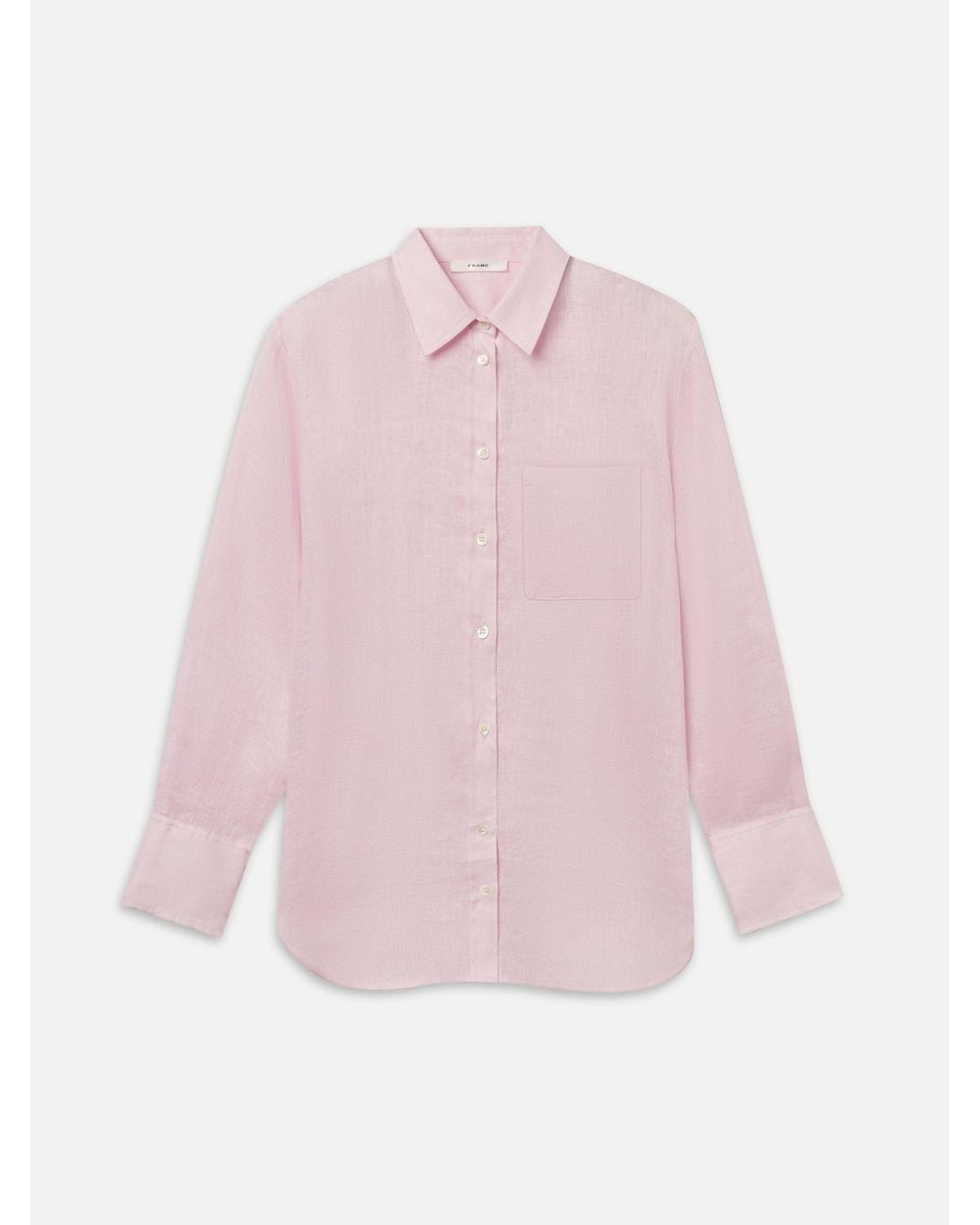 FRAME Pink The Linen Boy Shirt