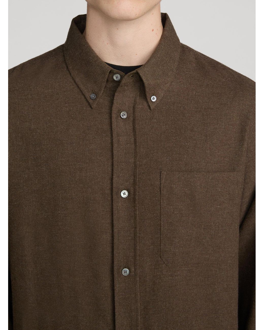FRAME Brown Wool Blend Shirt for men