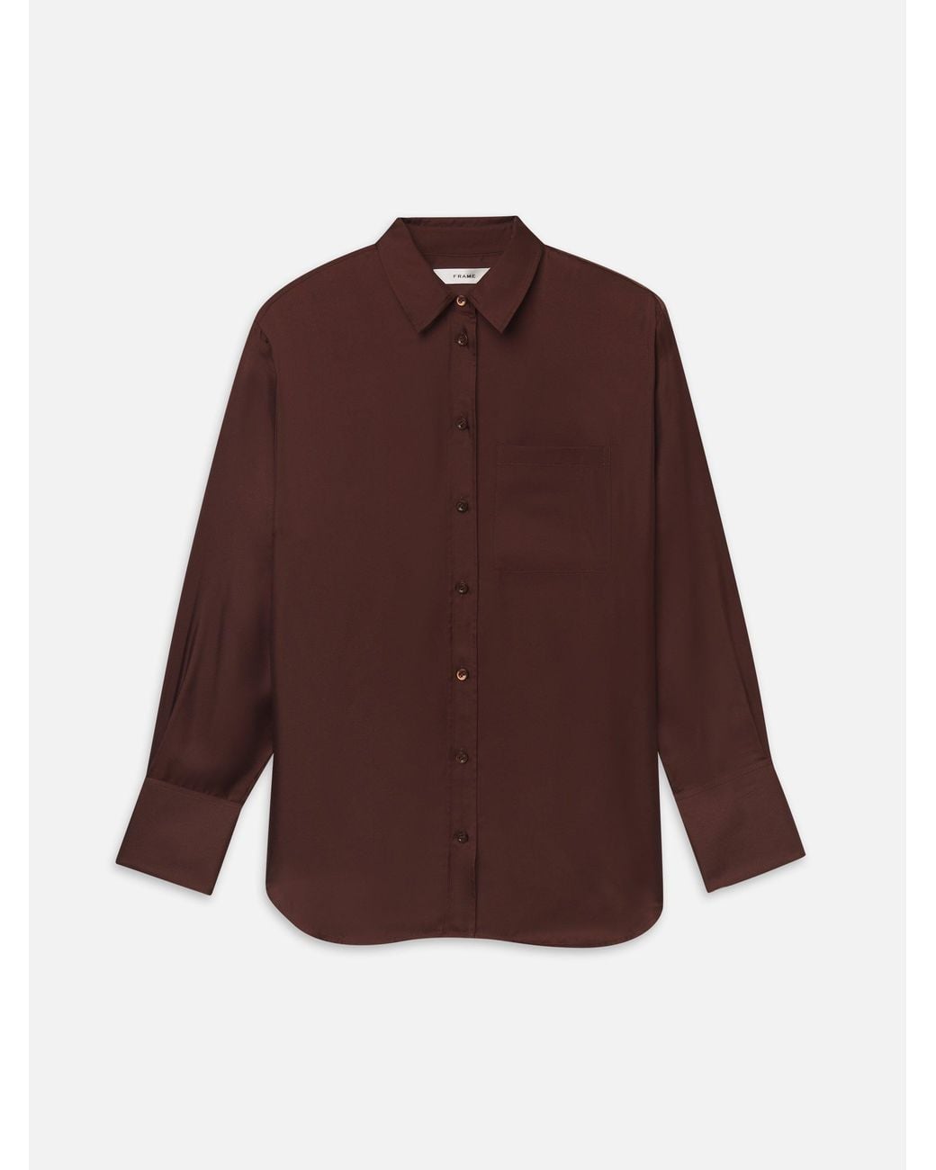 FRAME Brown The Silk Boy Shirt