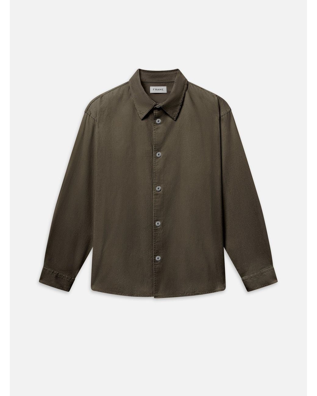 FRAME Green Micro Cord Shirt for men