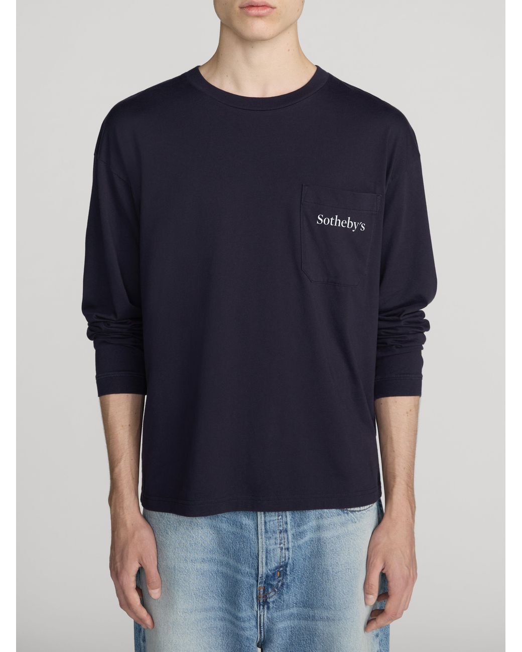FRAME Blue Sotheby's Long Sleeve Tee for men