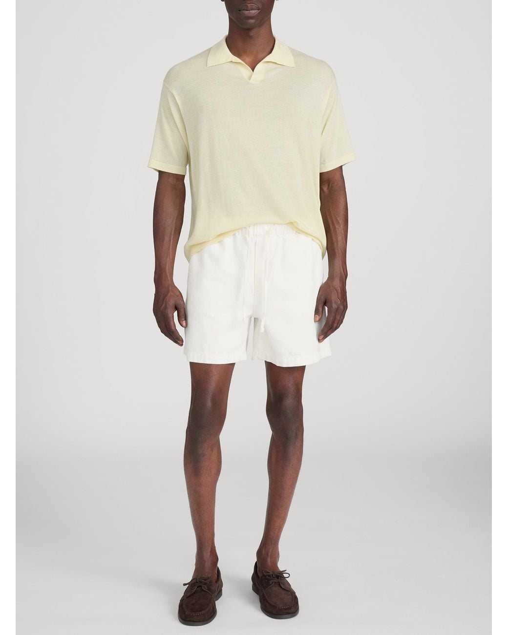 FRAME Yellow Superfine Polo Sweater for men