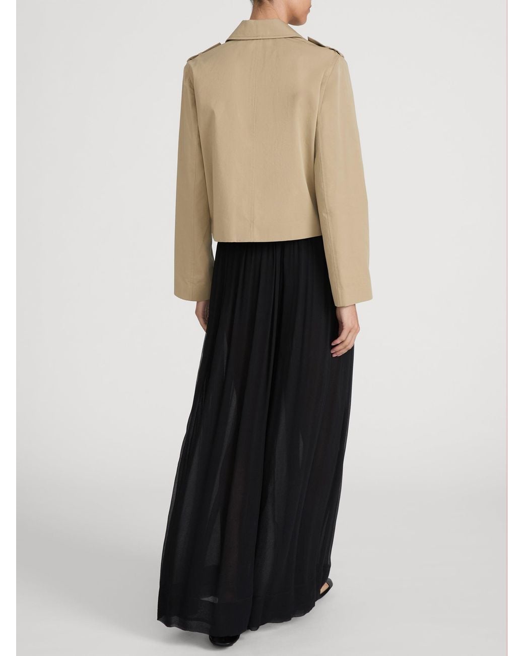 FRAME Green The Short Trench Jacket