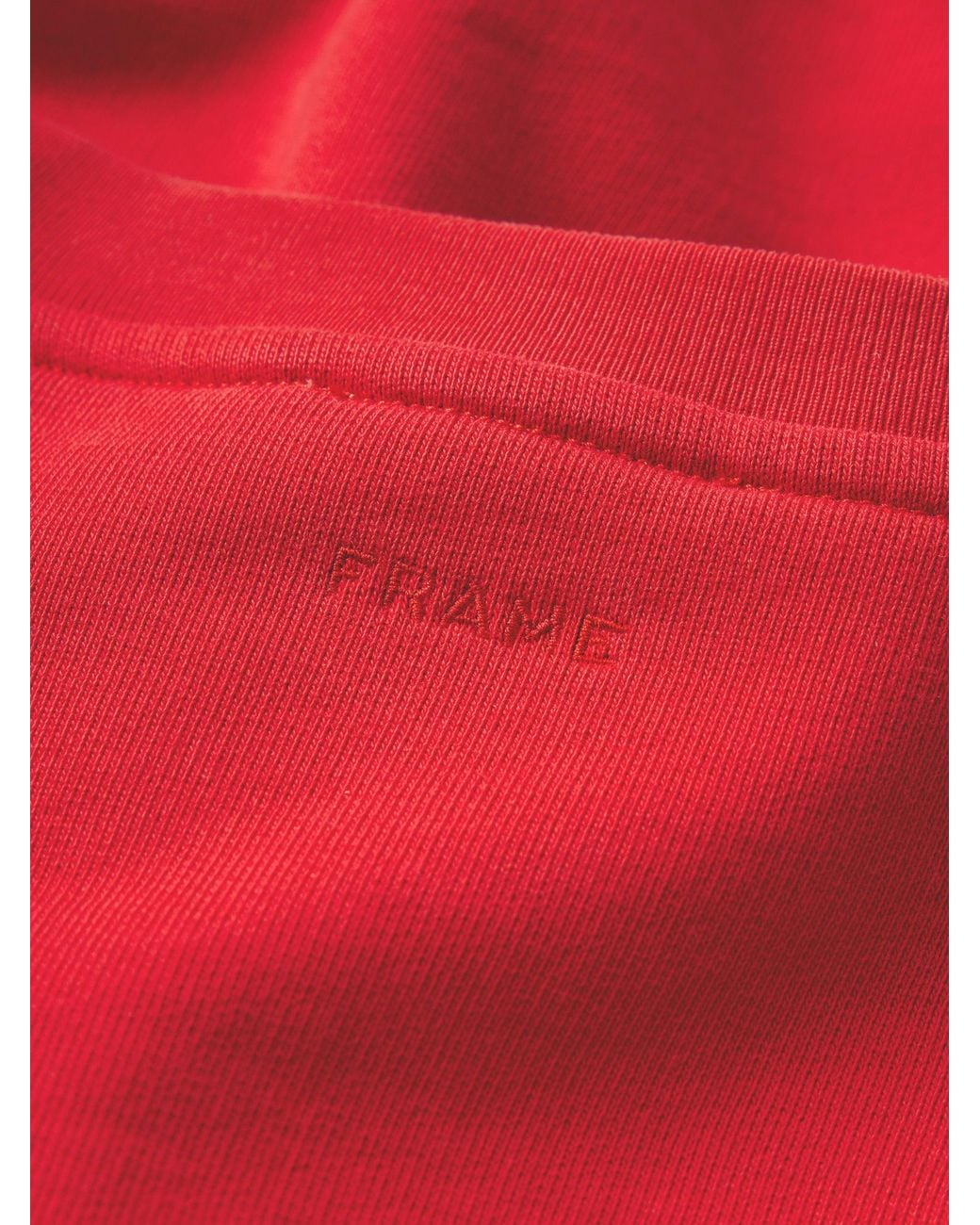FRAME Red Ritz Tonal Logo Crewneck
