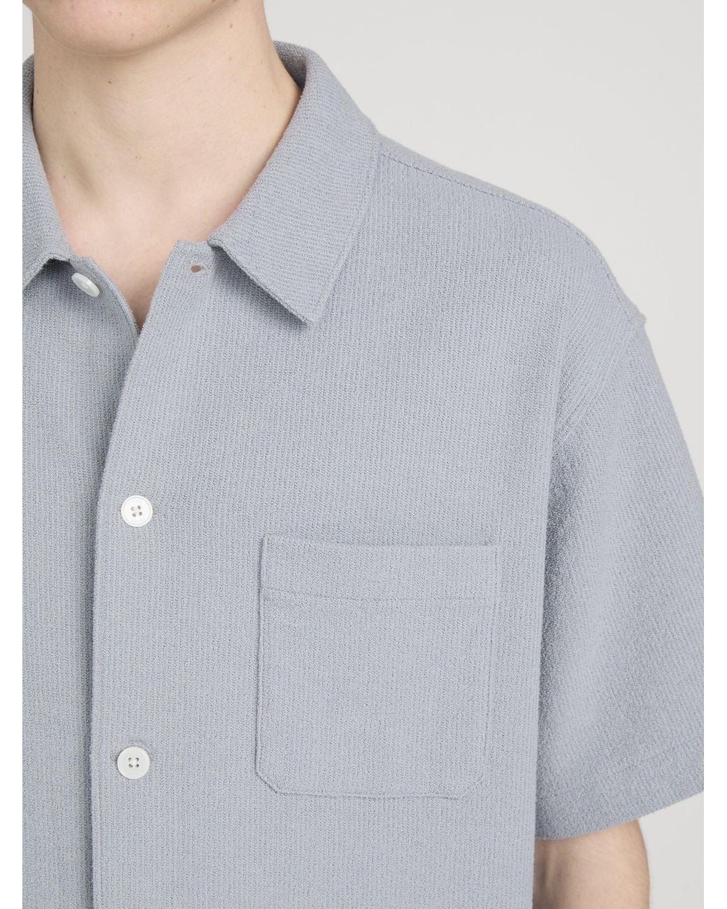 FRAME Gray Textured Button Down Shirt for men