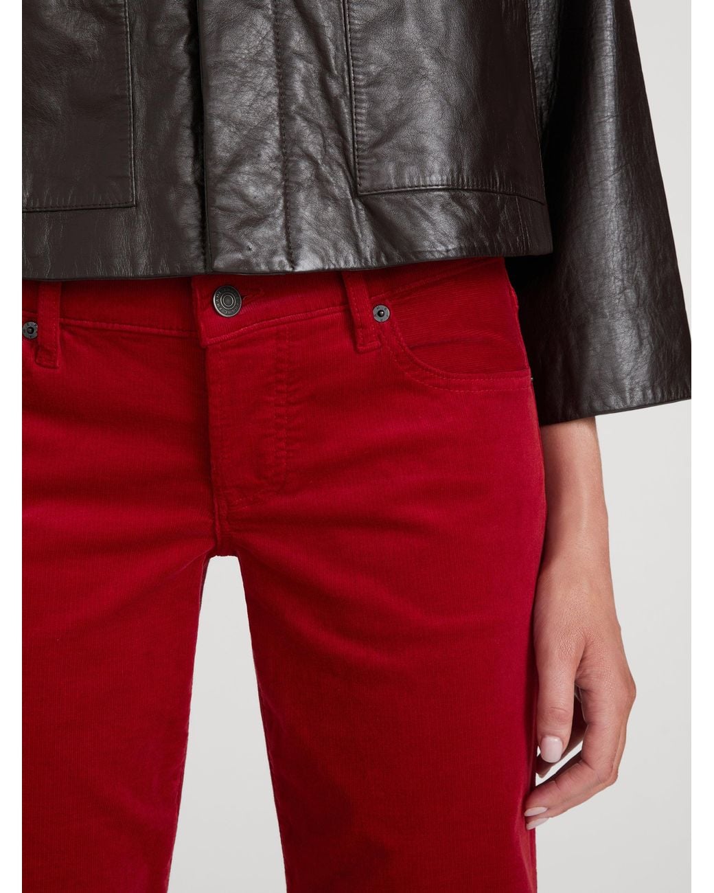 FRAME Red The Corduroy Gray