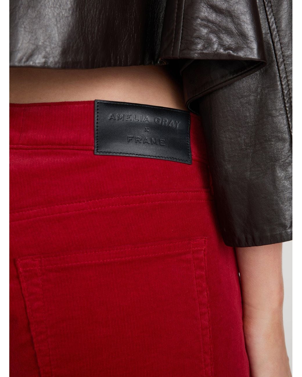FRAME Red The Corduroy Gray