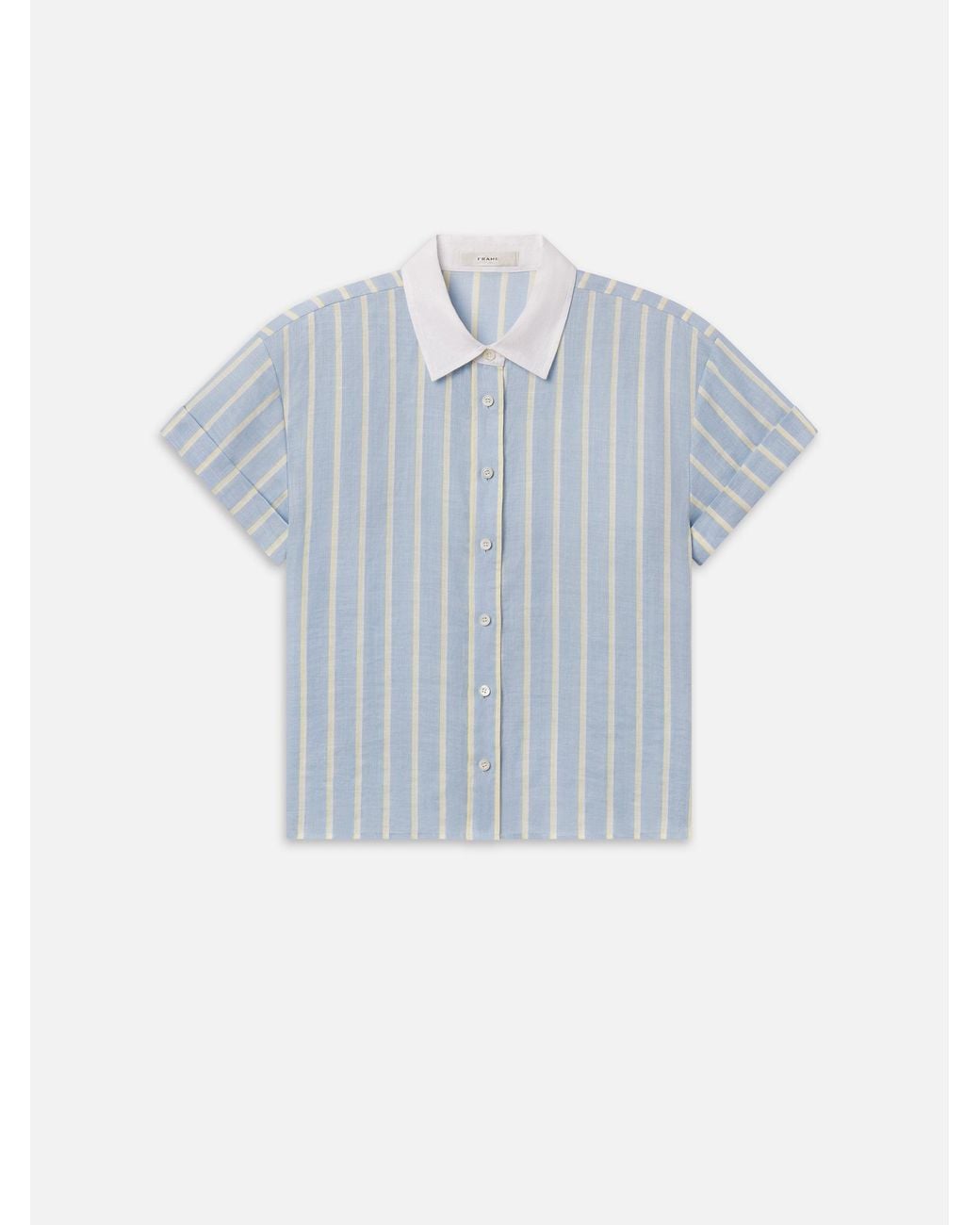 FRAME Blue The Linen Boardwalk Shirt