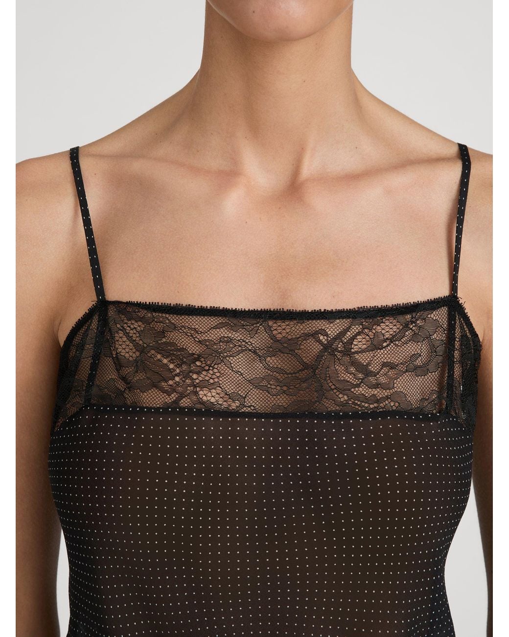 FRAME Black The Lace Delphine Cami