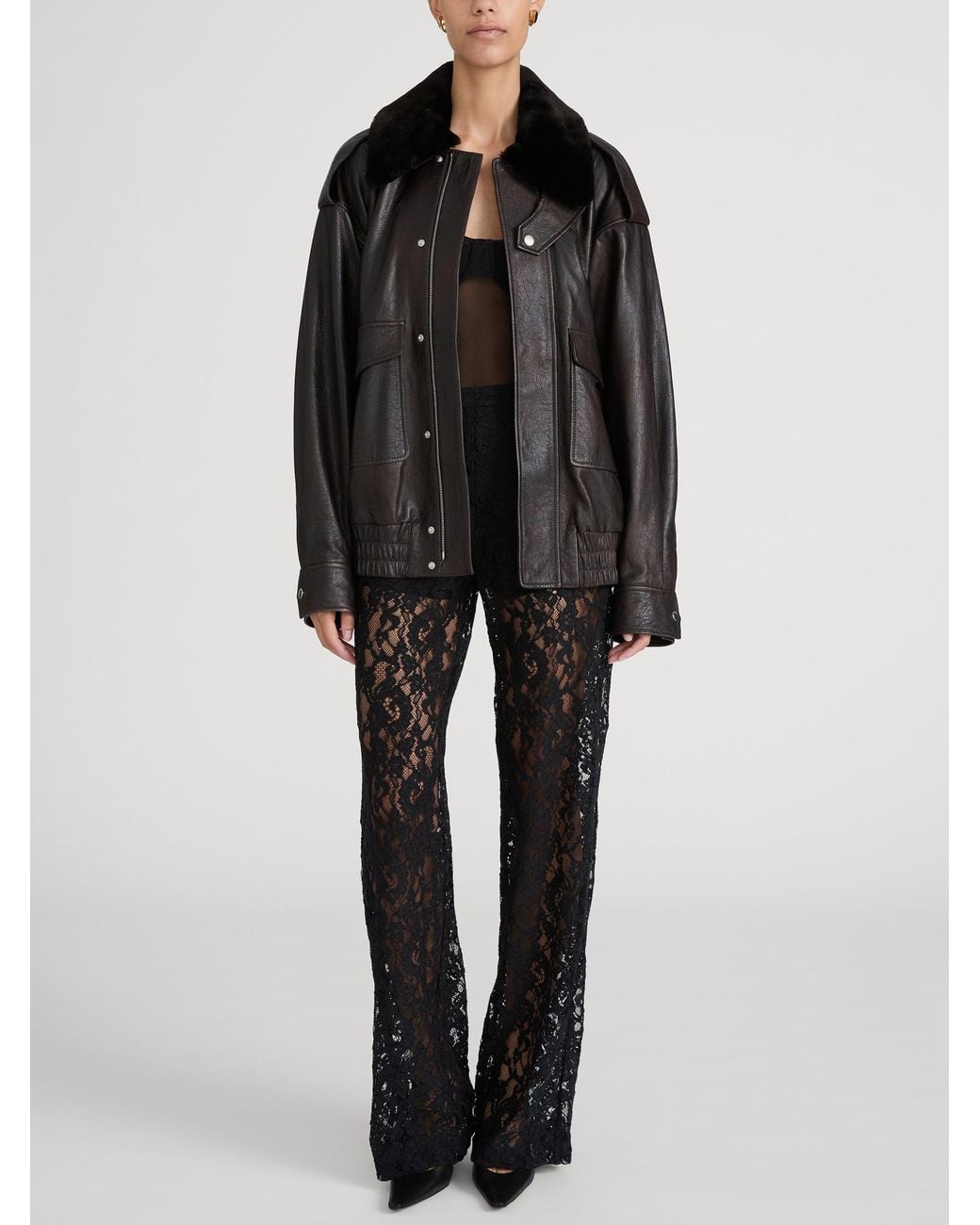 FRAME Black The Lace Pant