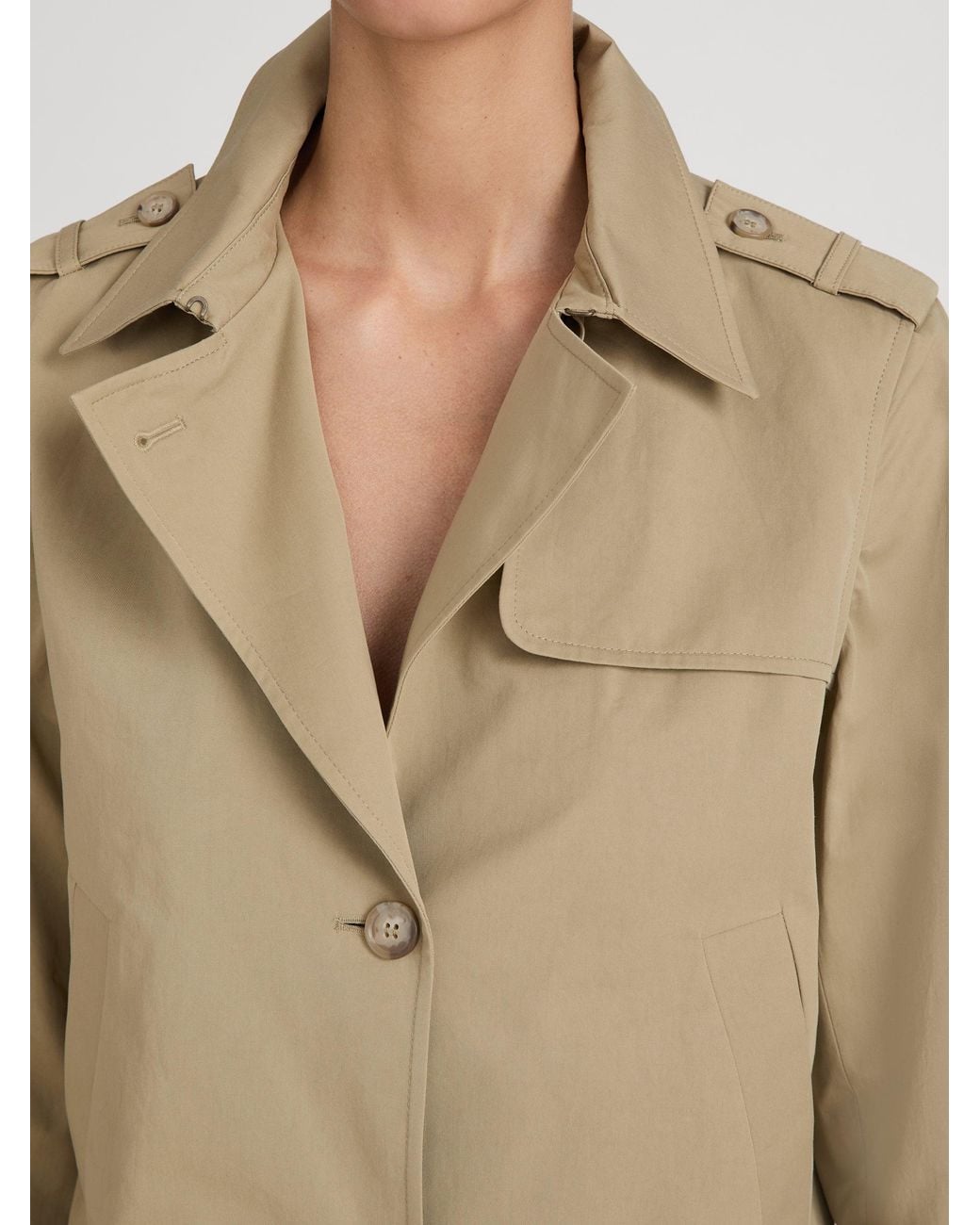 FRAME Green The Short Trench Jacket