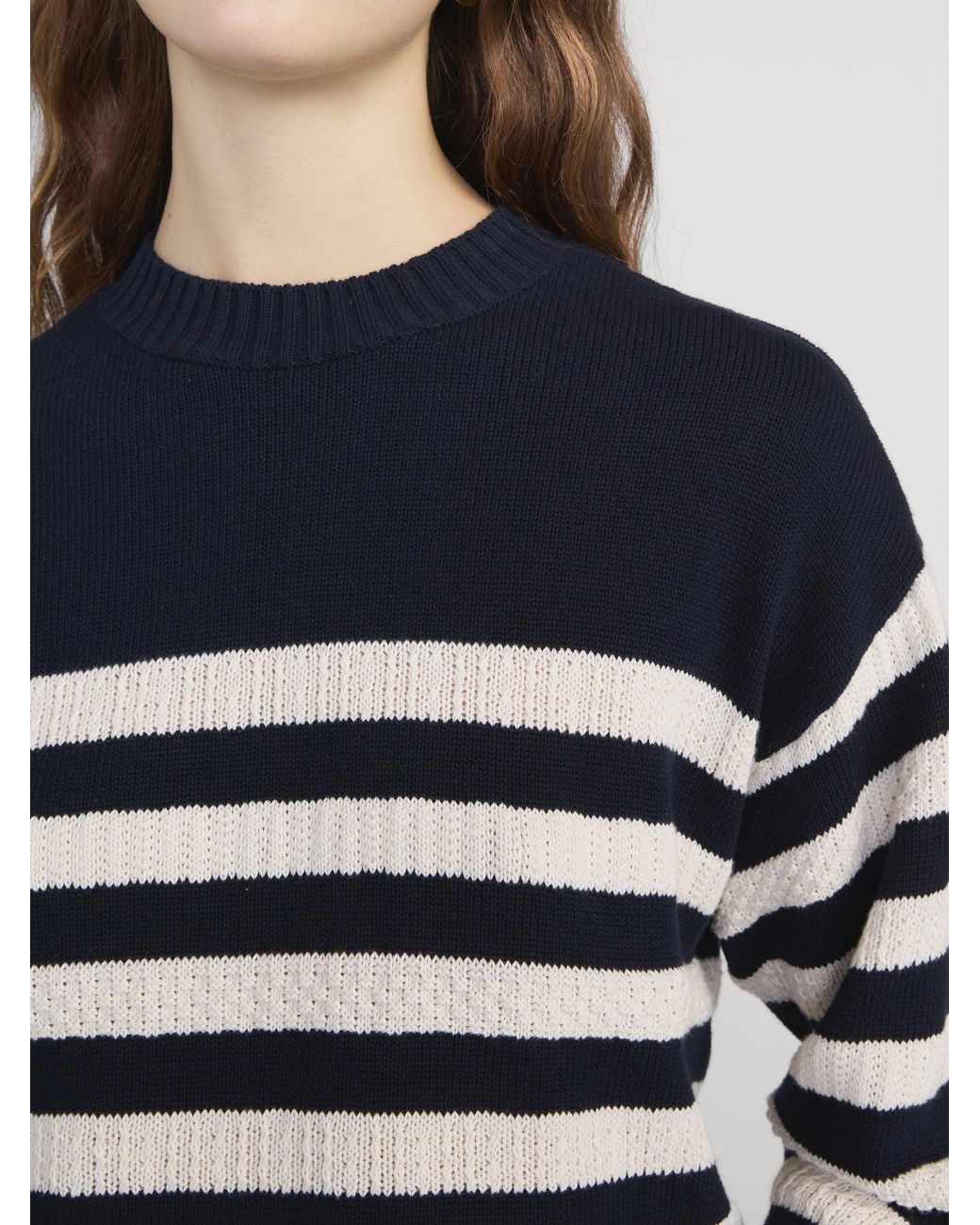 FRAME Blue The Variation Stripe Crew