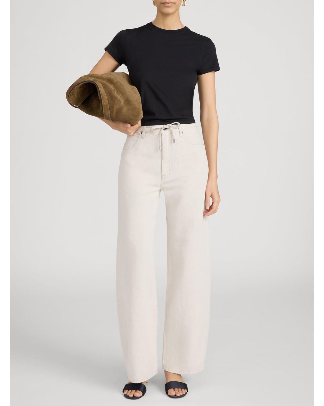 FRAME White The Off Duty Drawstring Bow