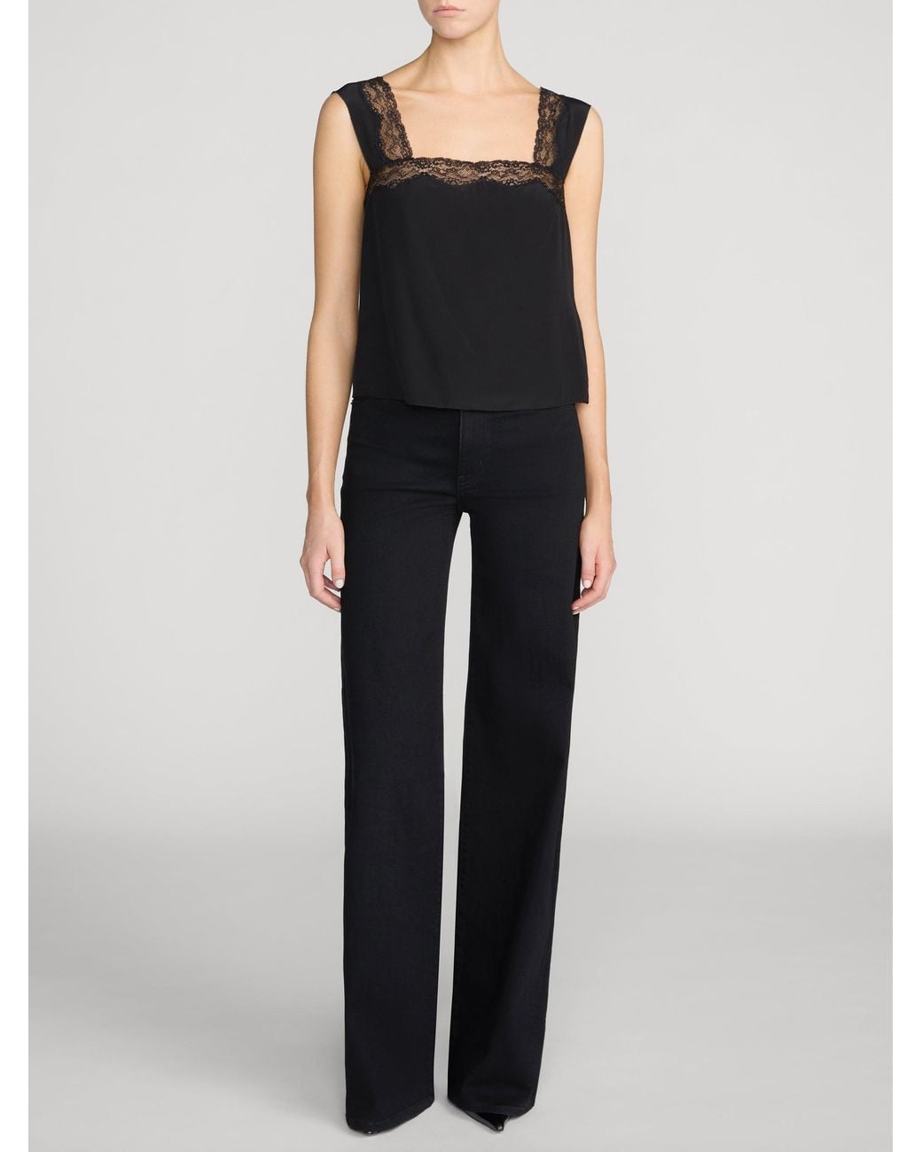 FRAME Black The Chandelier Cami