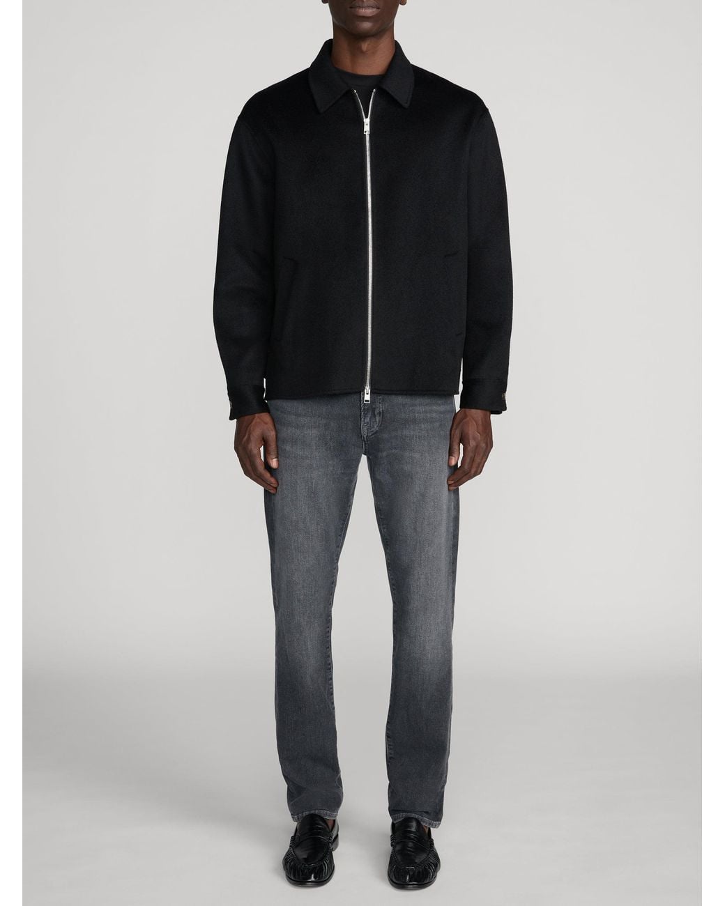 FRAME Black Double Face Wool Jacket for men