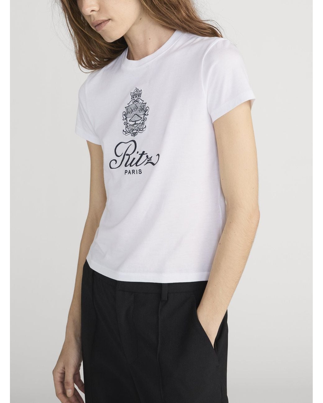 FRAME Blue Ritz Solid Baby Tee