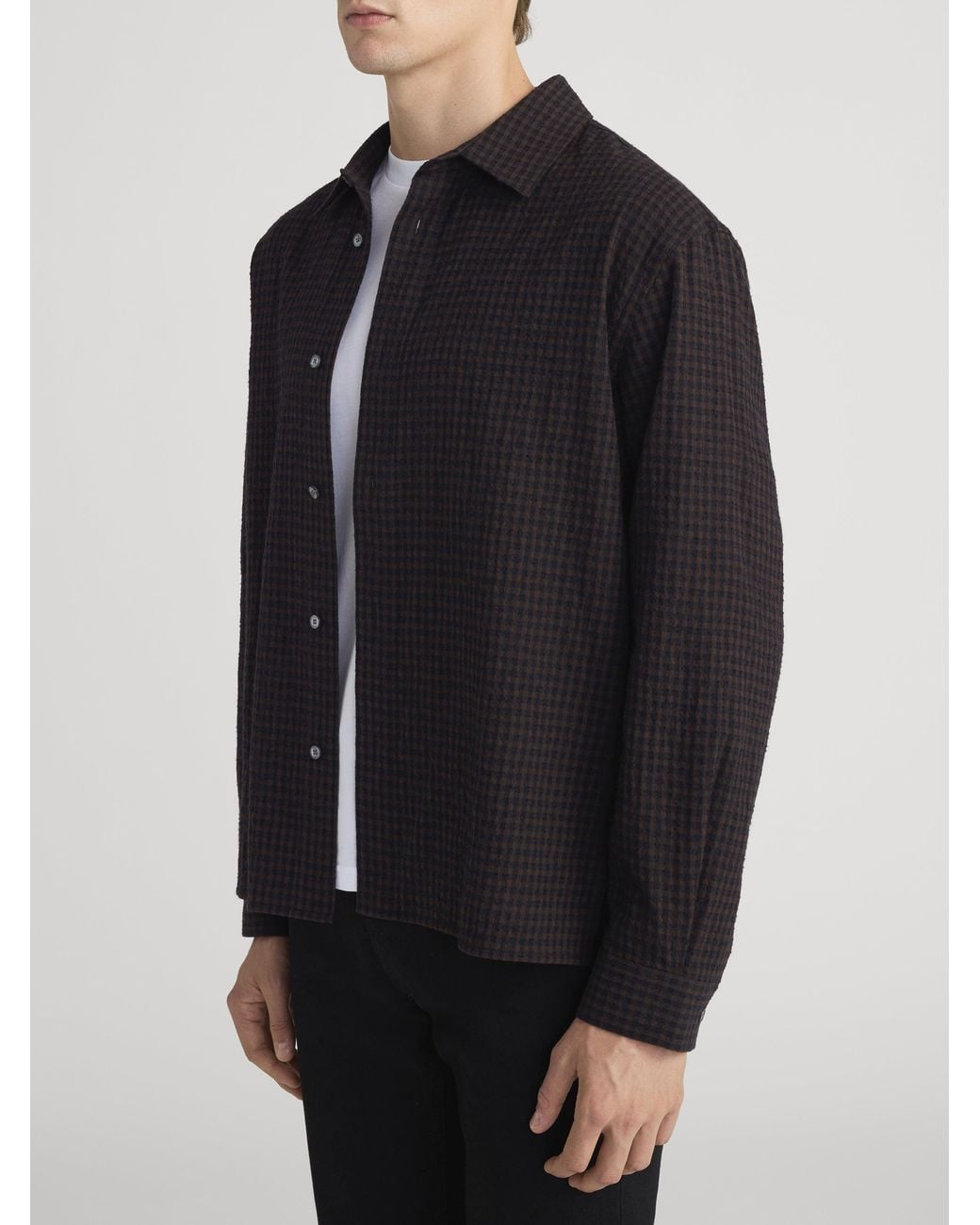 FRAME Black Checkered Shirt for men