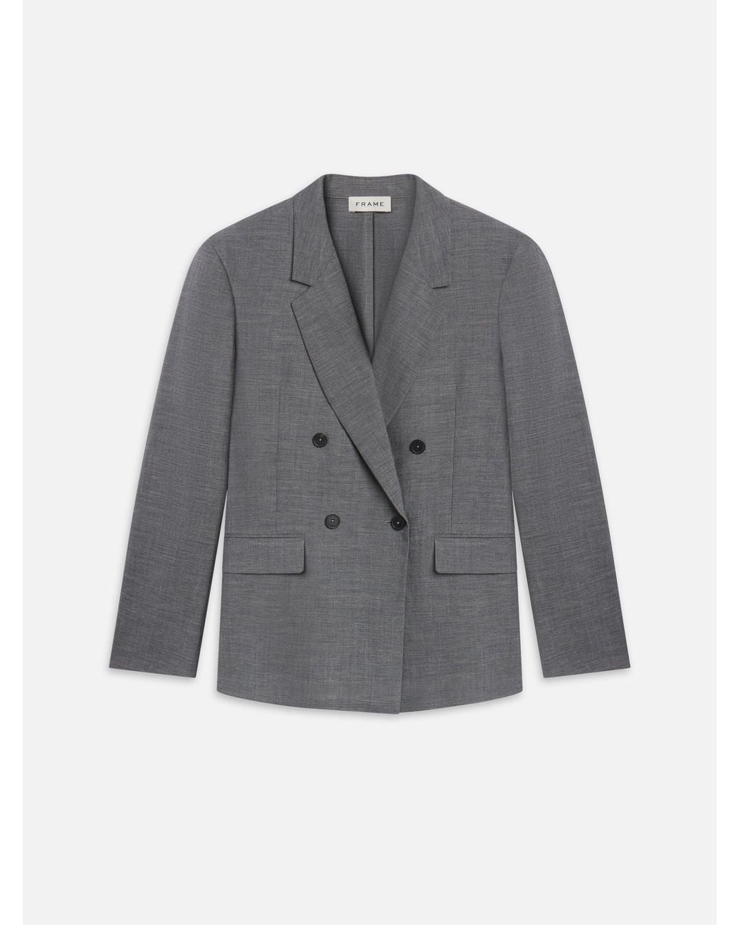 FRAME Gray Unlined Double Breasted Blazer for men