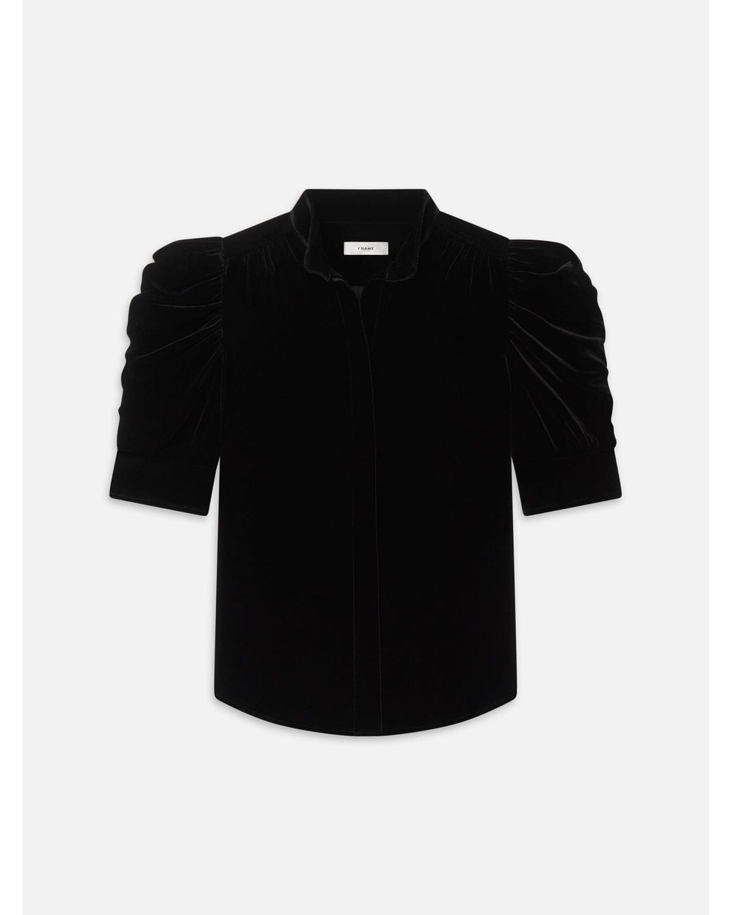 FRAME Black The Velvet Gillian Top