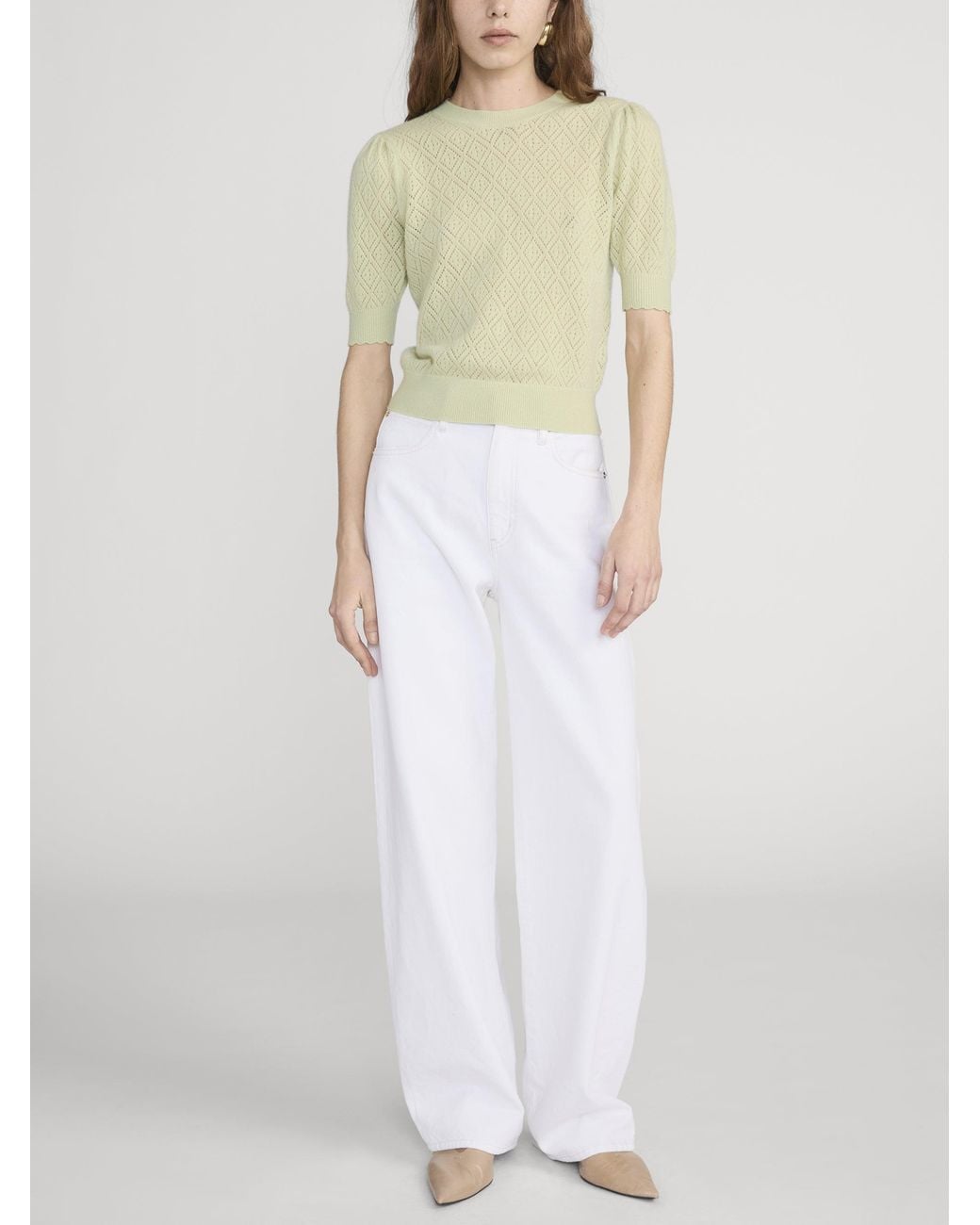 FRAME Green The Delicate Cashmere Sweater