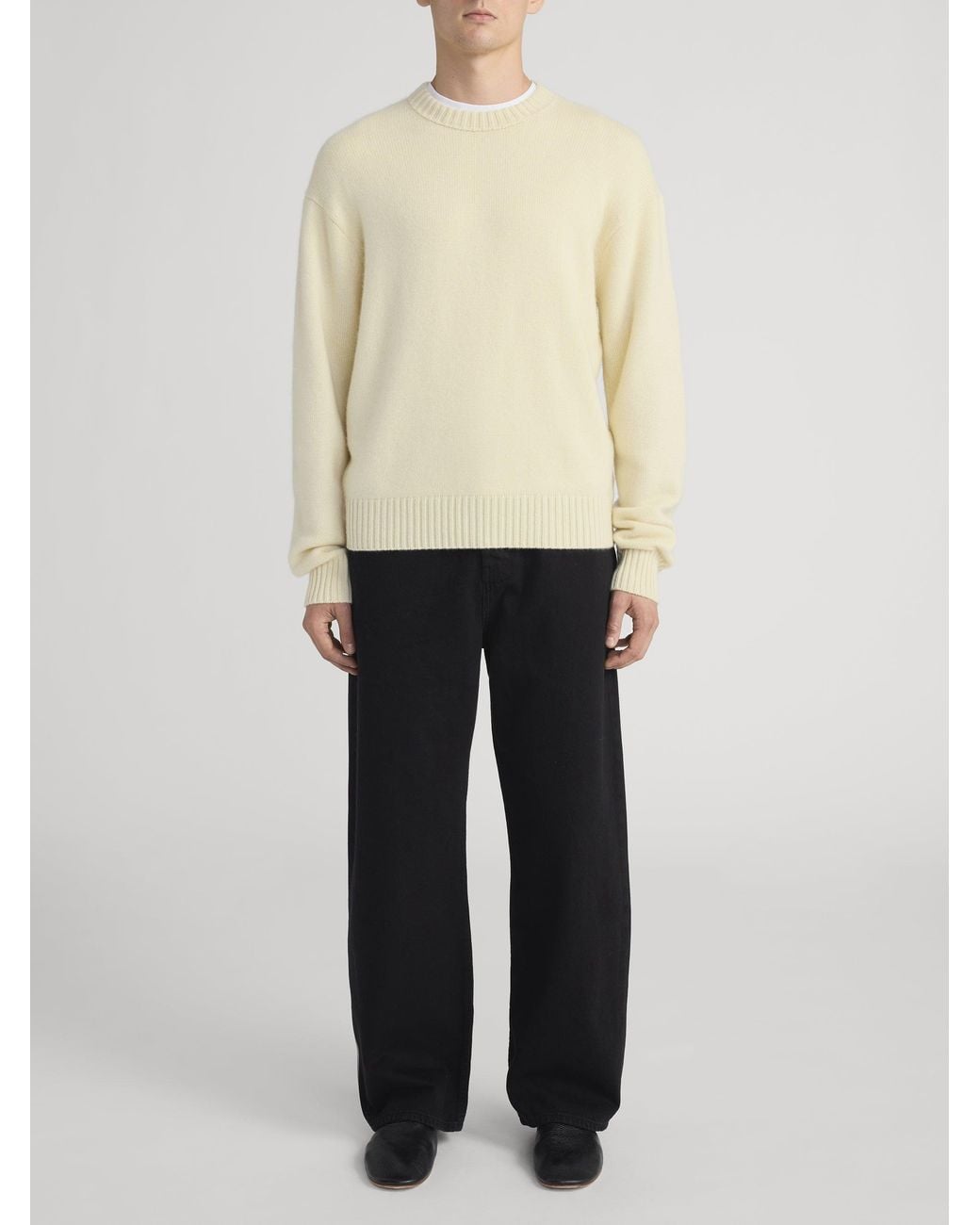 FRAME Natural Cashmere Crewneck Sweater for men