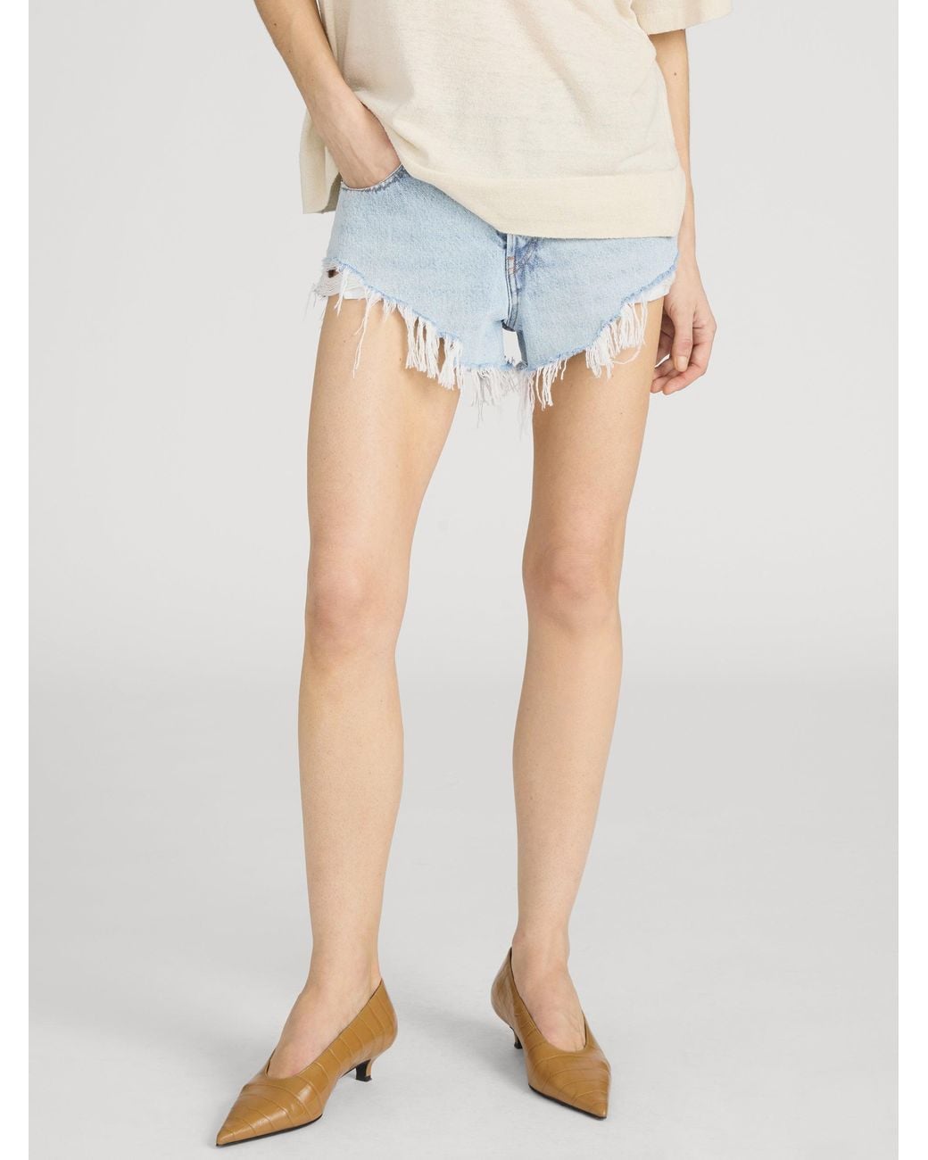 FRAME Blue The Grunge Hang Short
