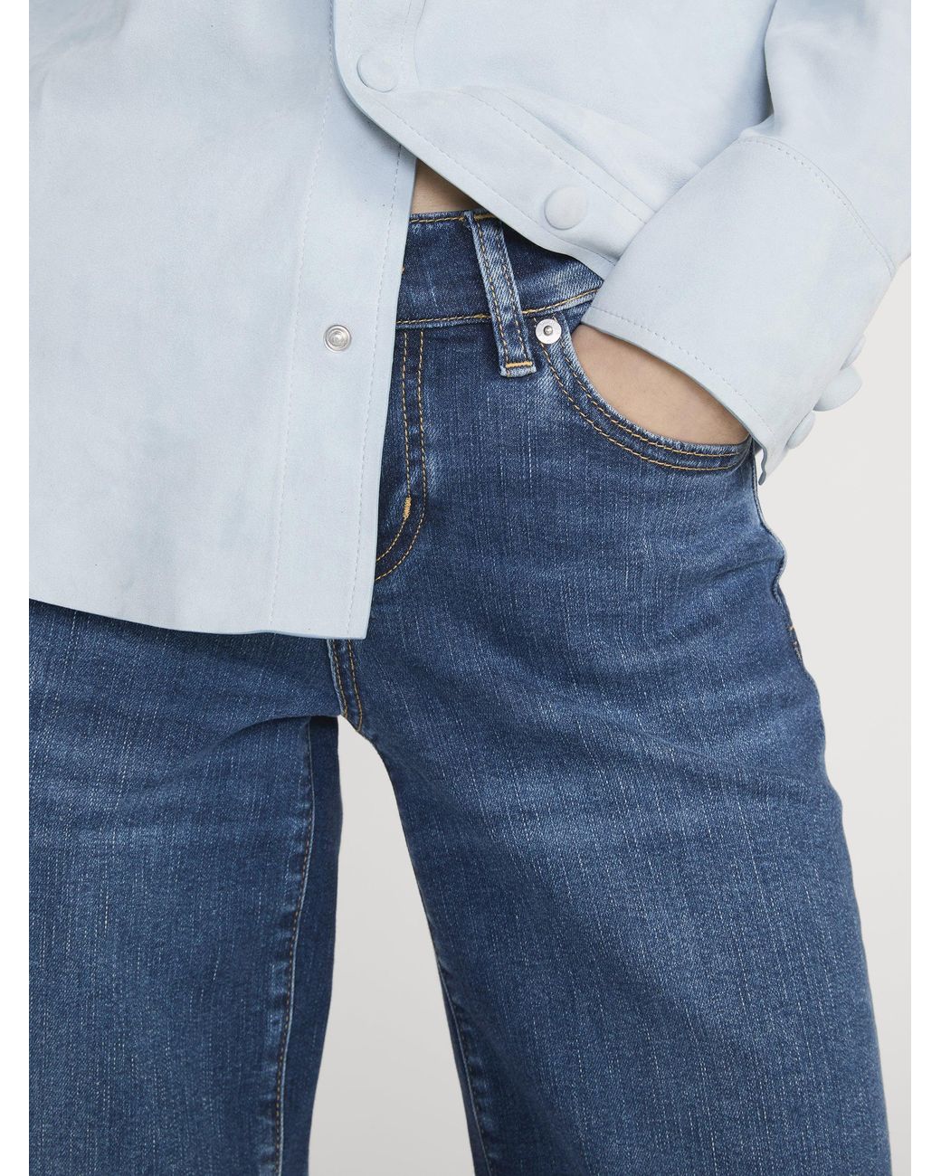 FRAME Blue Low Rise Le Slim Palazzo