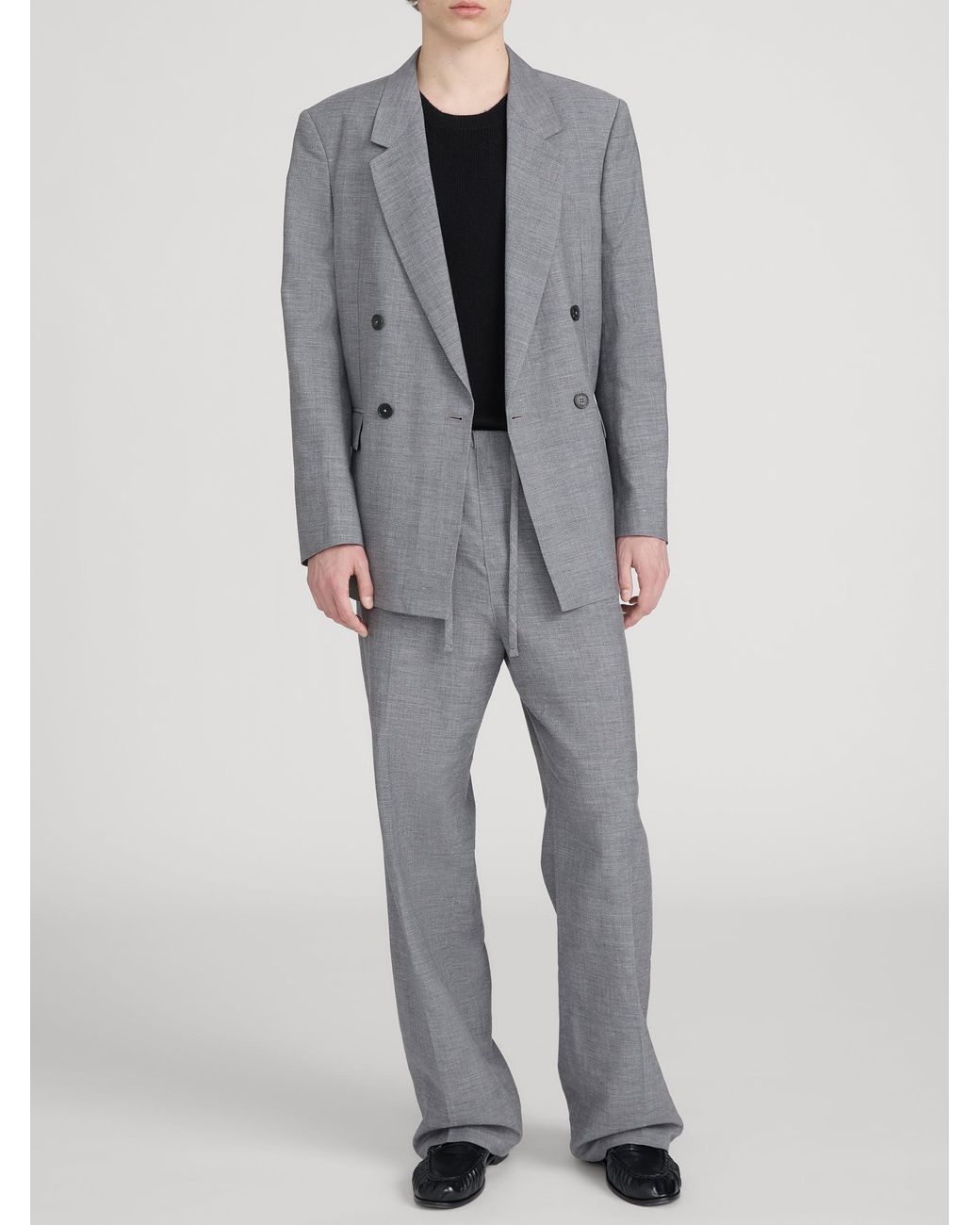 FRAME Gray Unlined Double Breasted Blazer for men